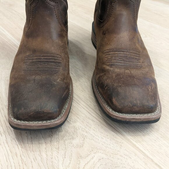 Ariat Hybrid VentTEK Western Boot Men's Sz 9.5 Distressed Tan 10031454 Square - Picture 6 of 16